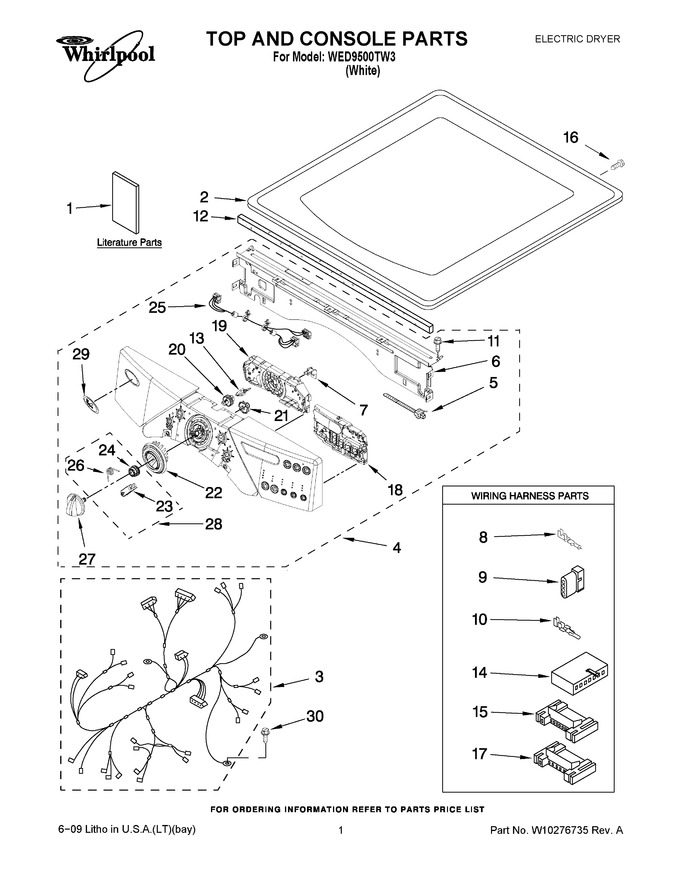 Diagram for WED9500TW3