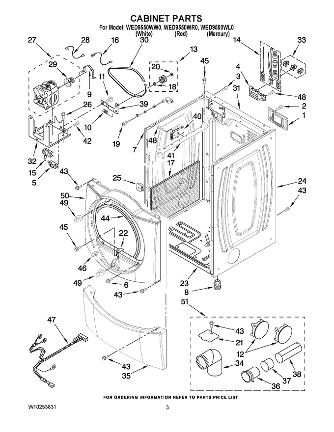 Diagram for WED9550WW0