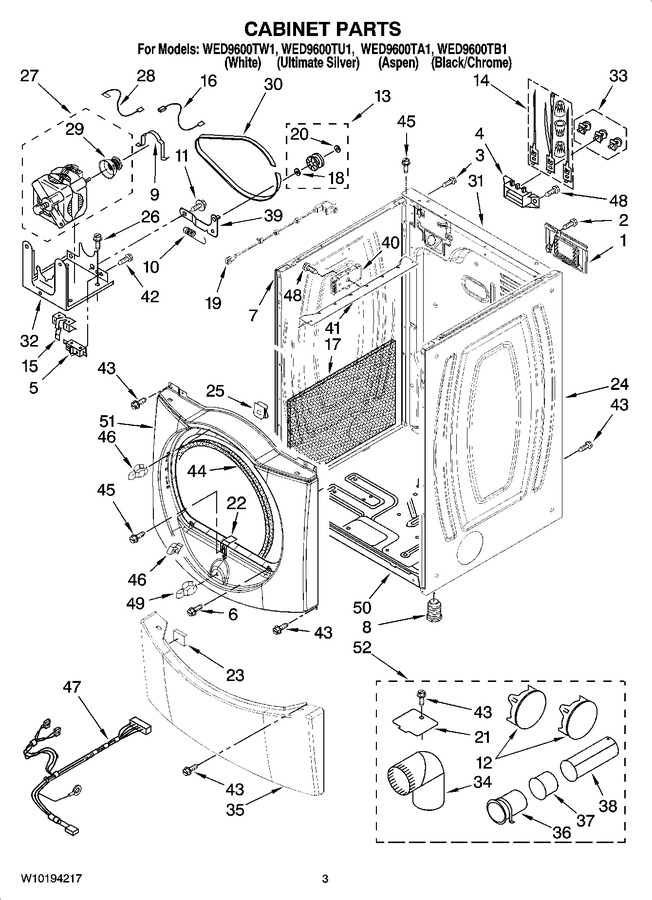 Diagram for WED9600TW1