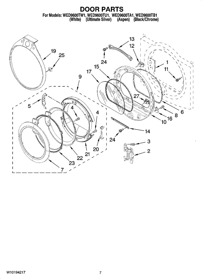 Diagram for WED9600TW1