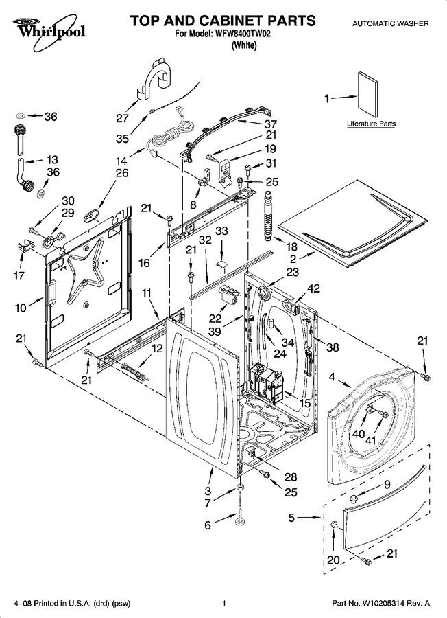 Diagram for WFW8400TW02