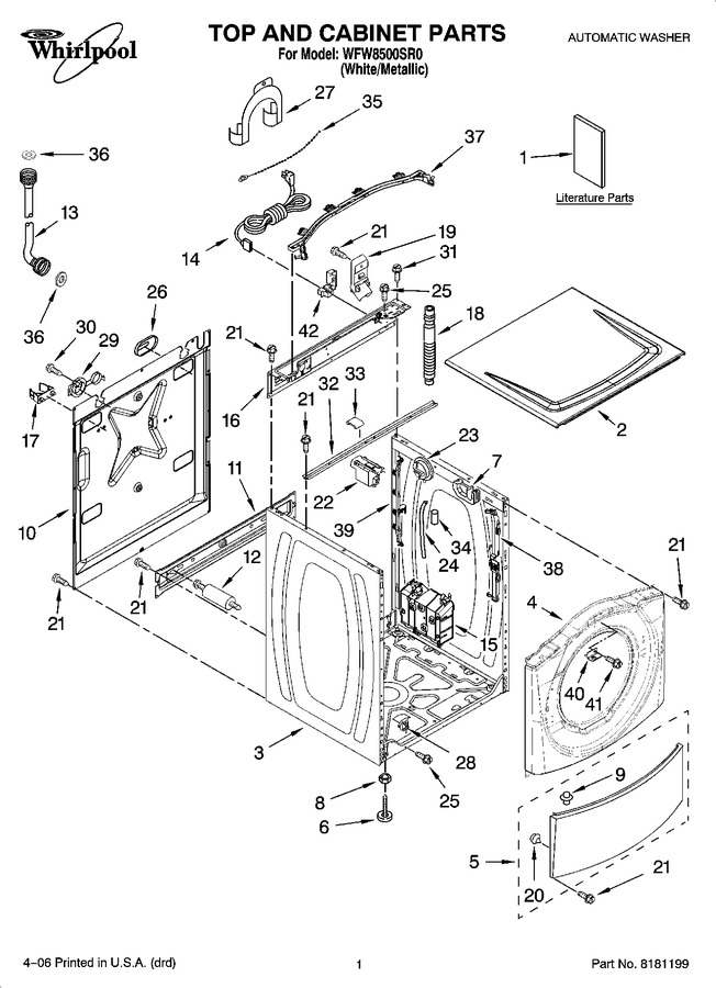 Diagram for WFW8500SR0