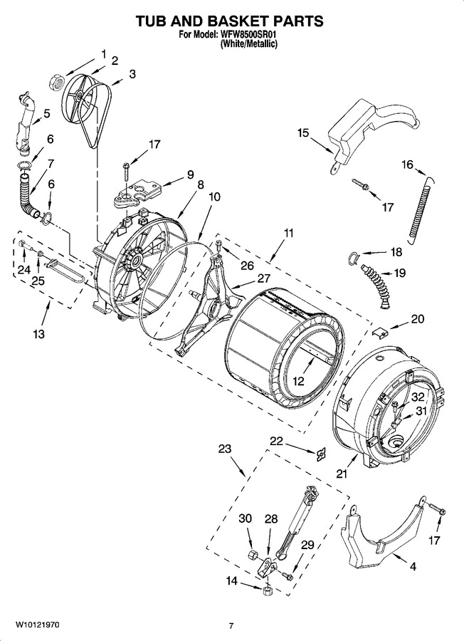Diagram for WFW8500SR01