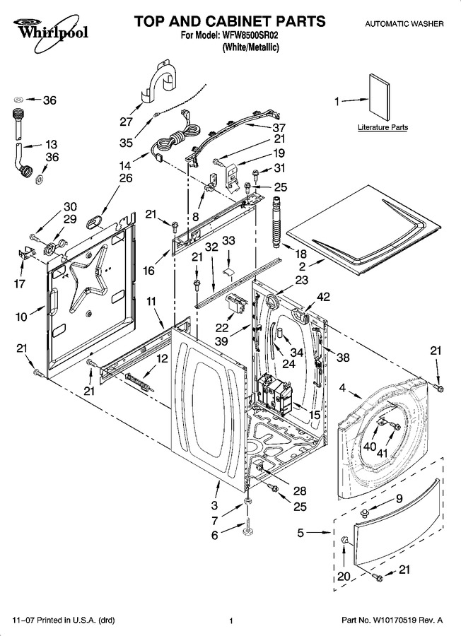 Diagram for WFW8500SR02