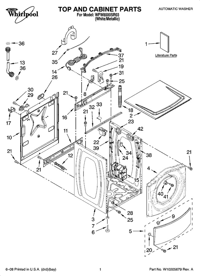 Diagram for WFW8500SR03