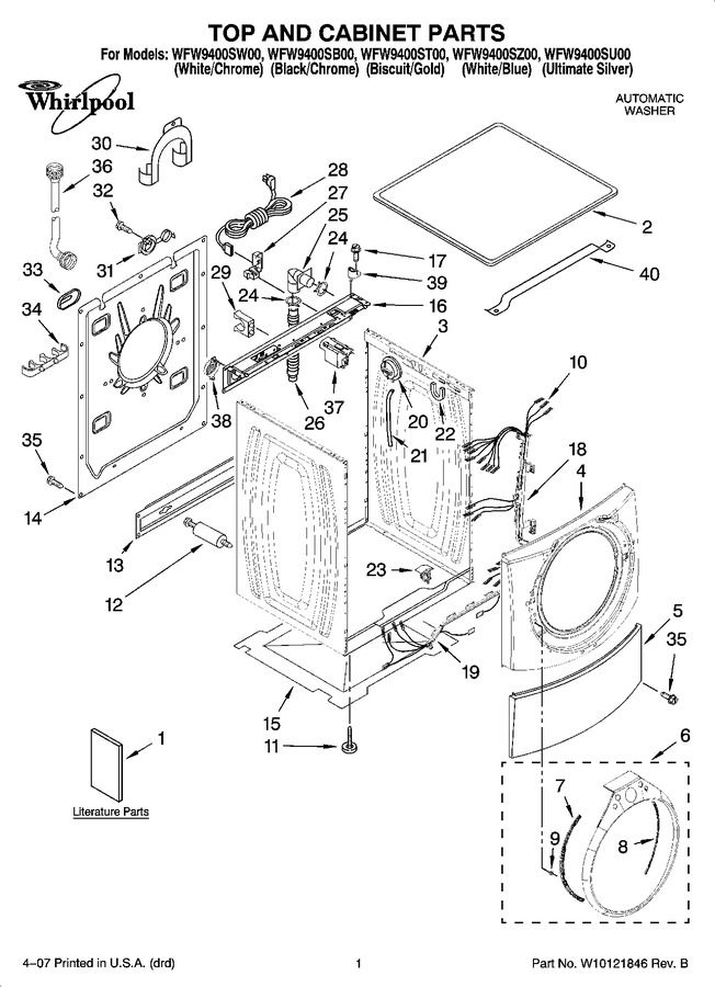 Diagram for WFW9400SB00