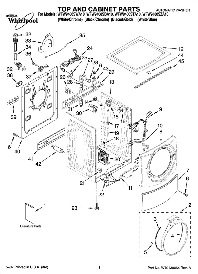 Diagram for WFW9400SZA10