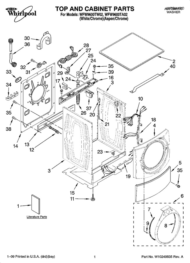 Diagram for WFW9600TW02