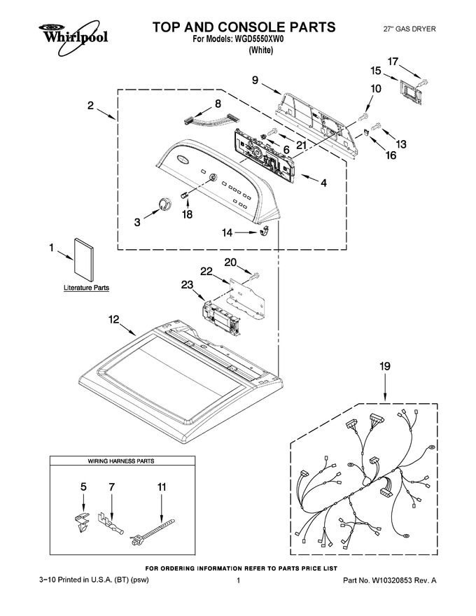 Diagram for WGD5550XW0