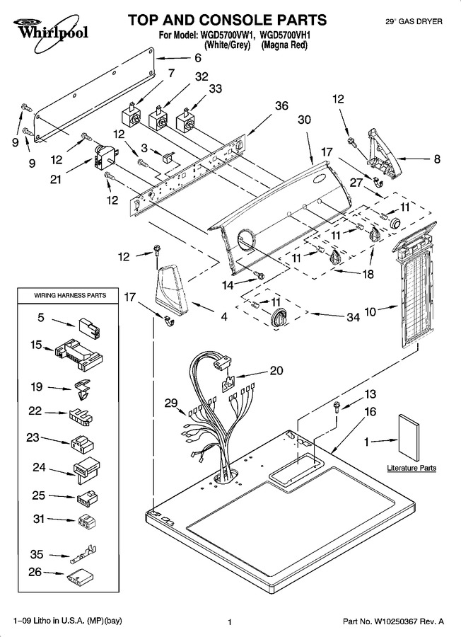 Diagram for WGD5700VH1