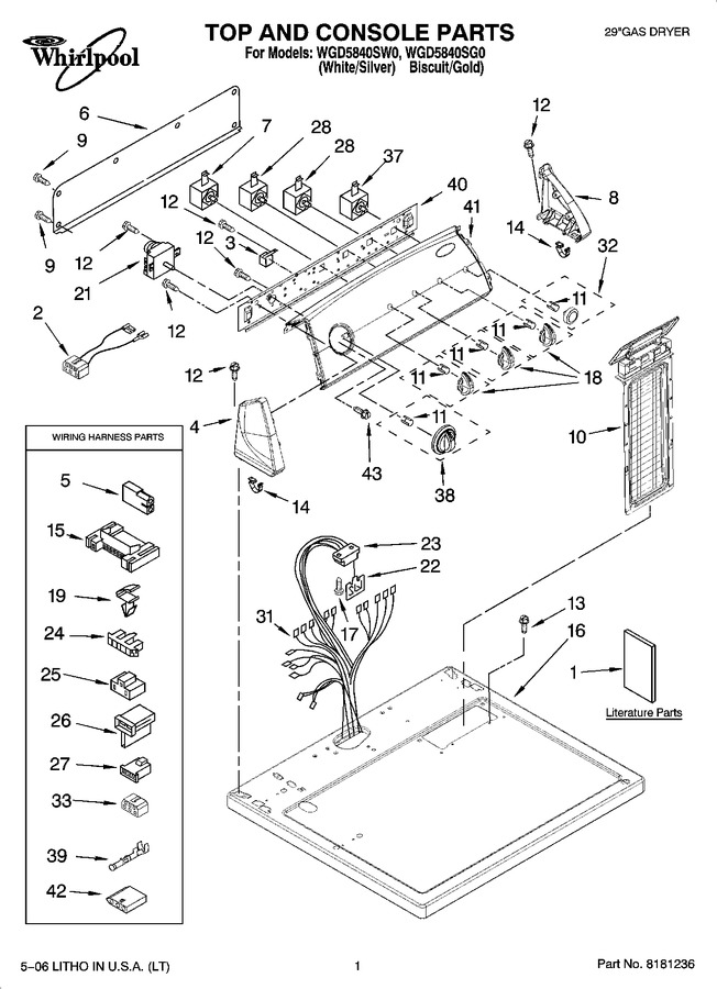 Diagram for WGD5840SW0