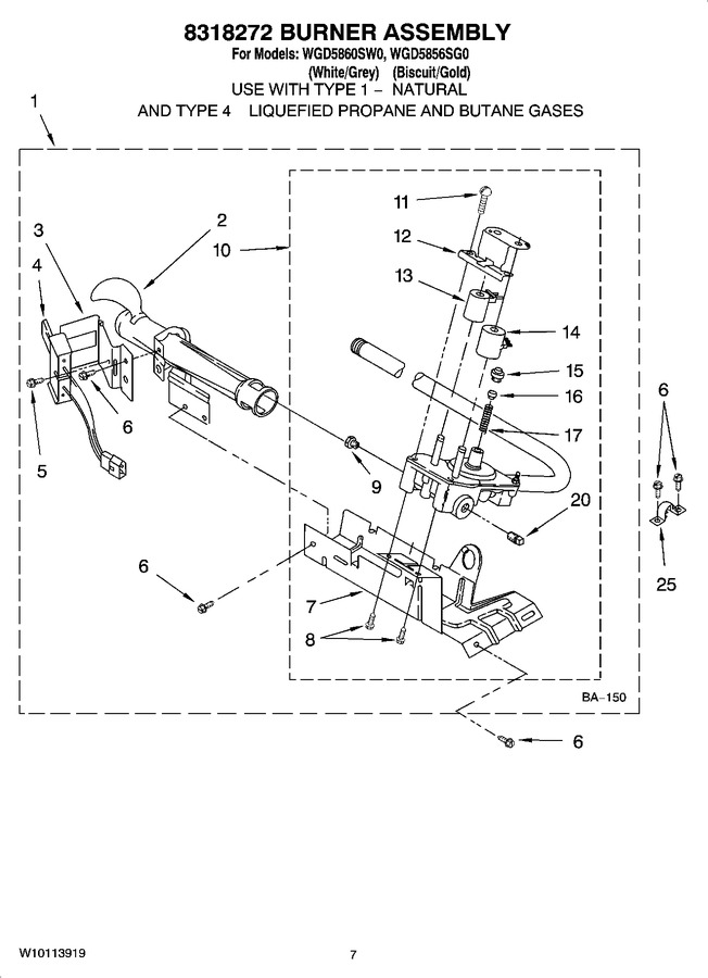 Diagram for WGD5860SW0