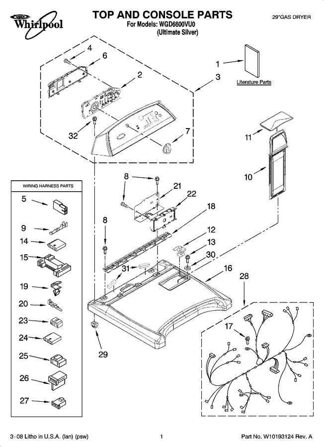 Diagram for WGD6600VU0
