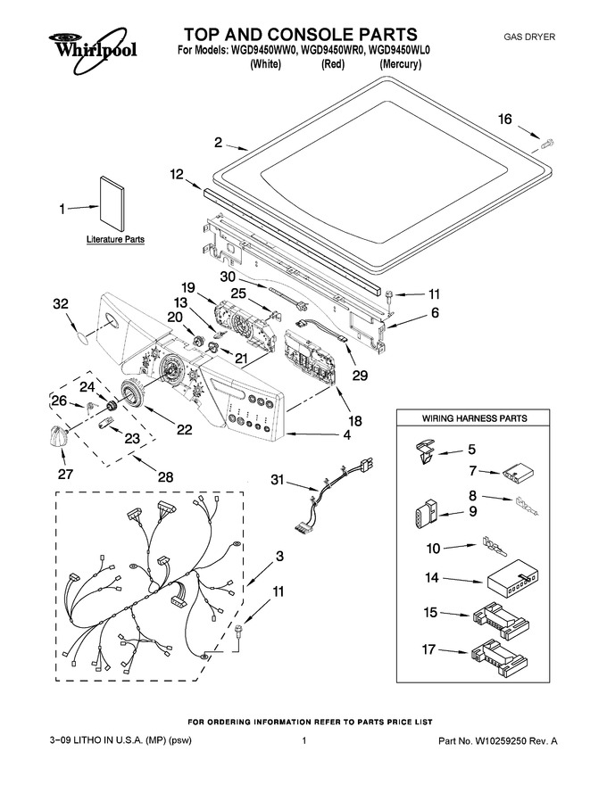 Diagram for WGD9450WL0