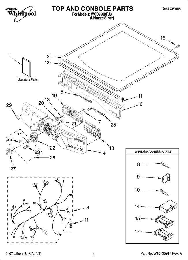 Diagram for WGD9500TU0