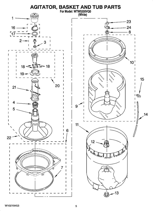 Diagram for WTW5200VQ0