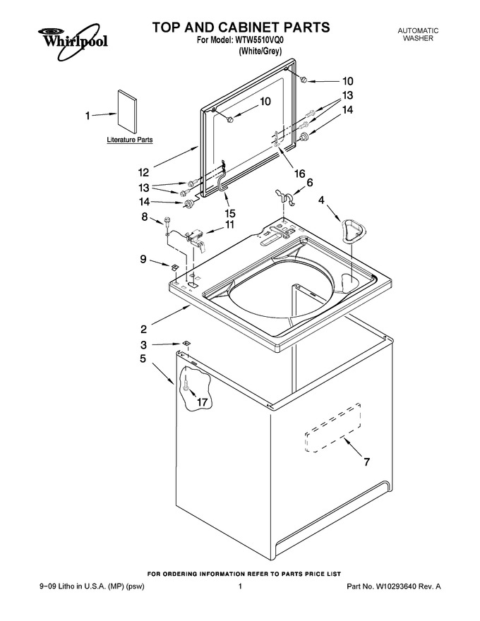 Diagram for WTW5510VQ0