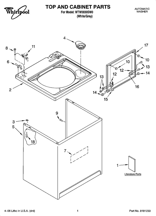 Diagram for WTW5830SW0
