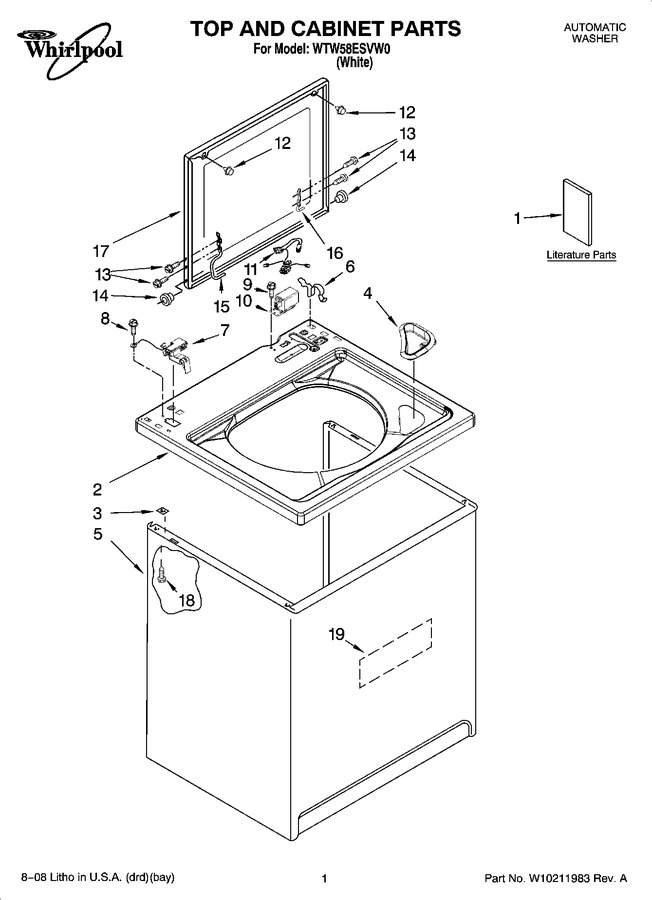 Diagram for WTW58ESVW0