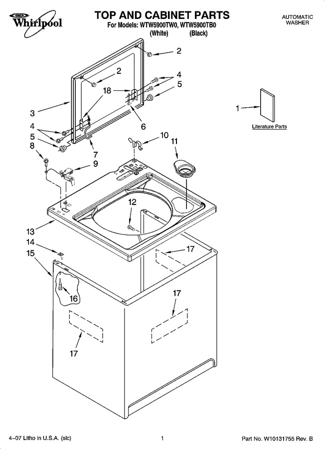 Diagram for WTW5900TW0