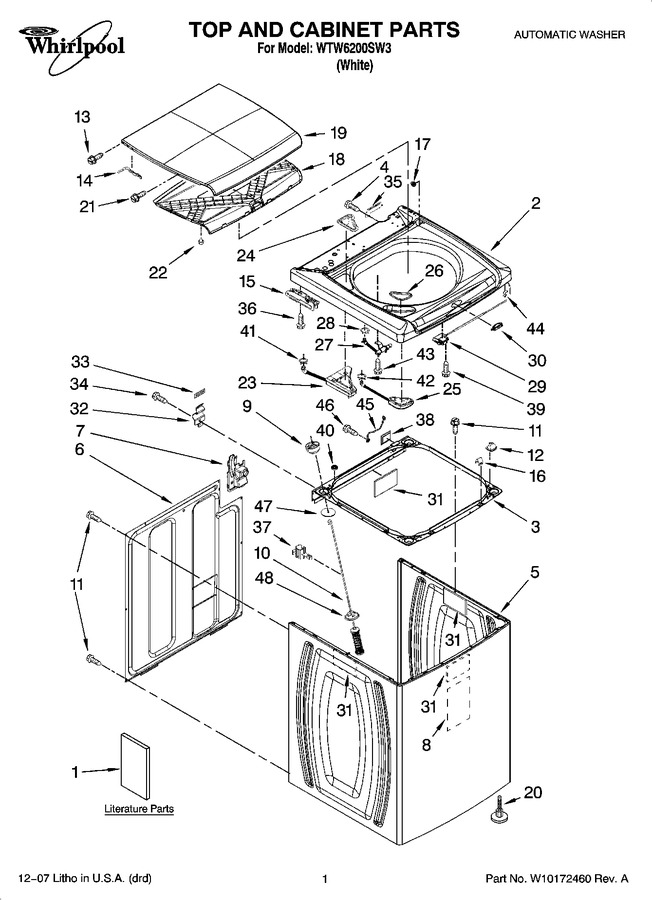 Diagram for WTW6200SW3