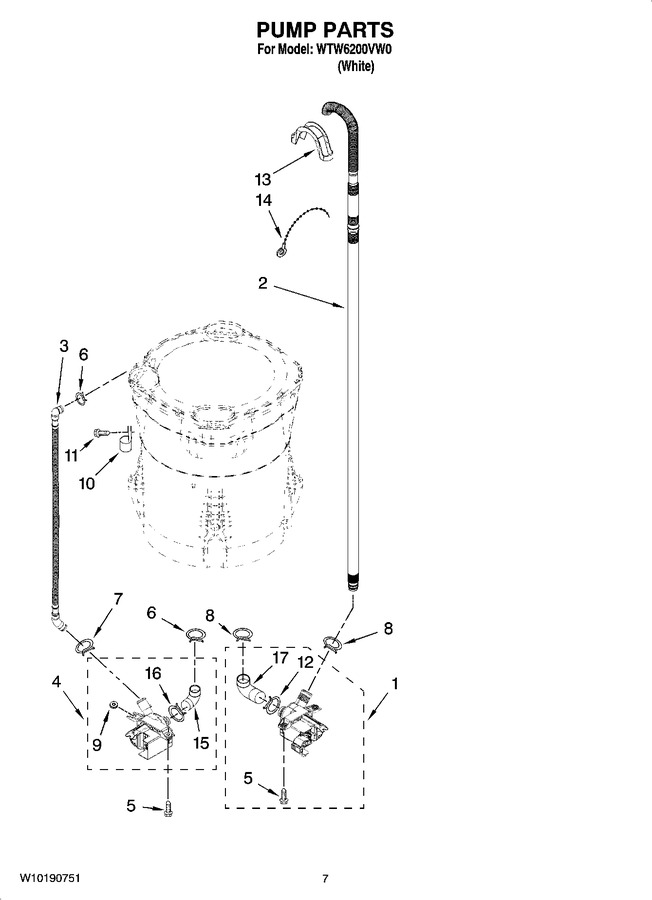 Diagram for WTW6200VW0