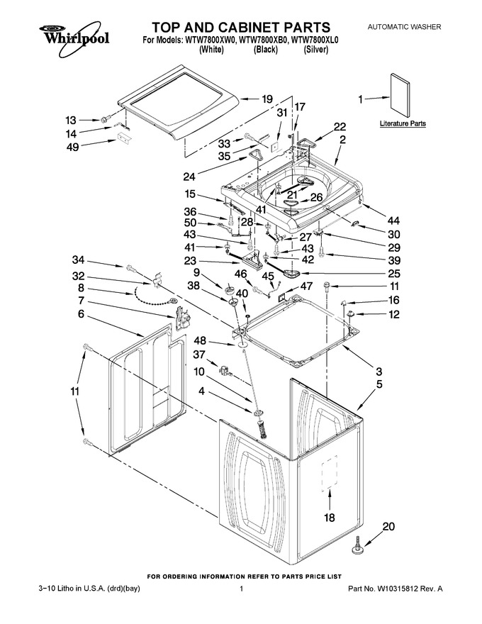 Diagram for WTW7800XW0