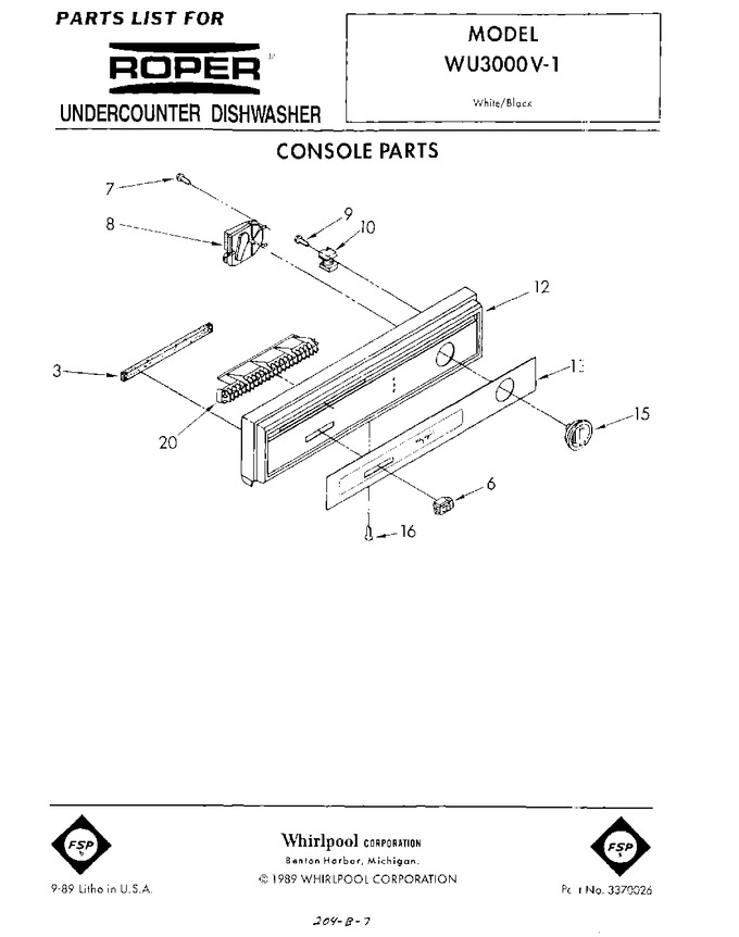 Diagram for WU3000V1