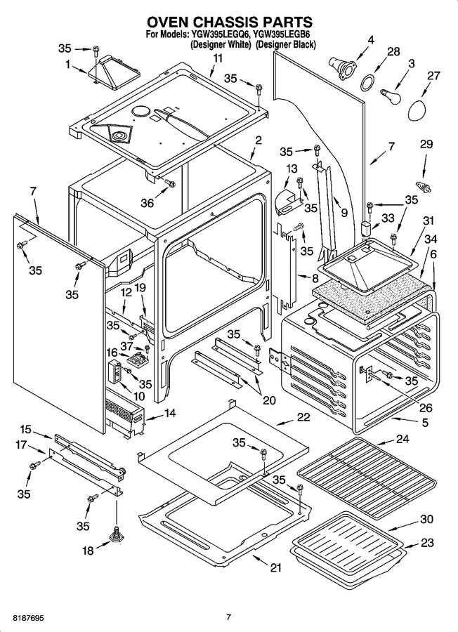 Diagram for YGW395LEGB6