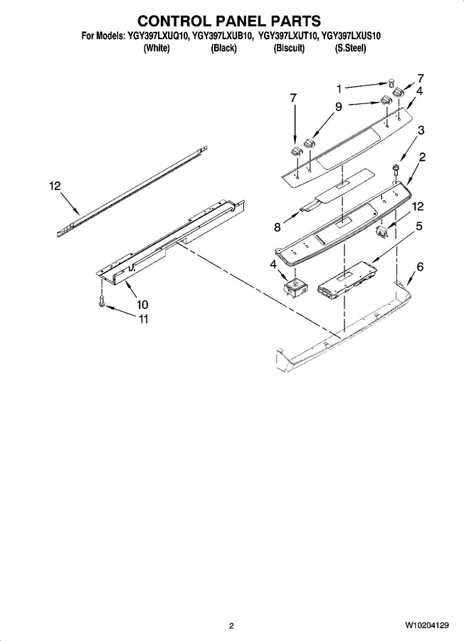Diagram for YGY397LXUB10