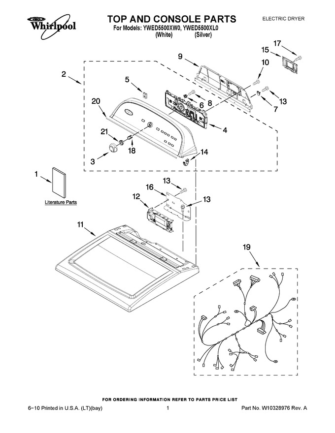 Diagram for YWED5500XL0