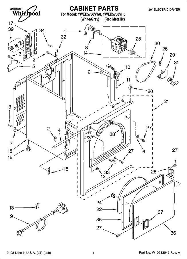 Diagram for YWED5700VW0