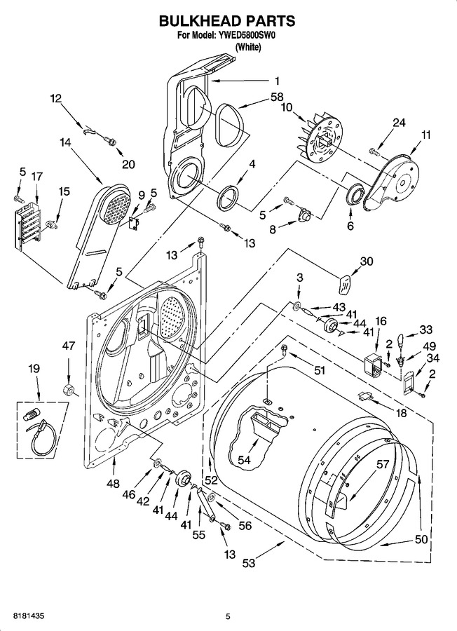 Diagram for YWED5800SW0