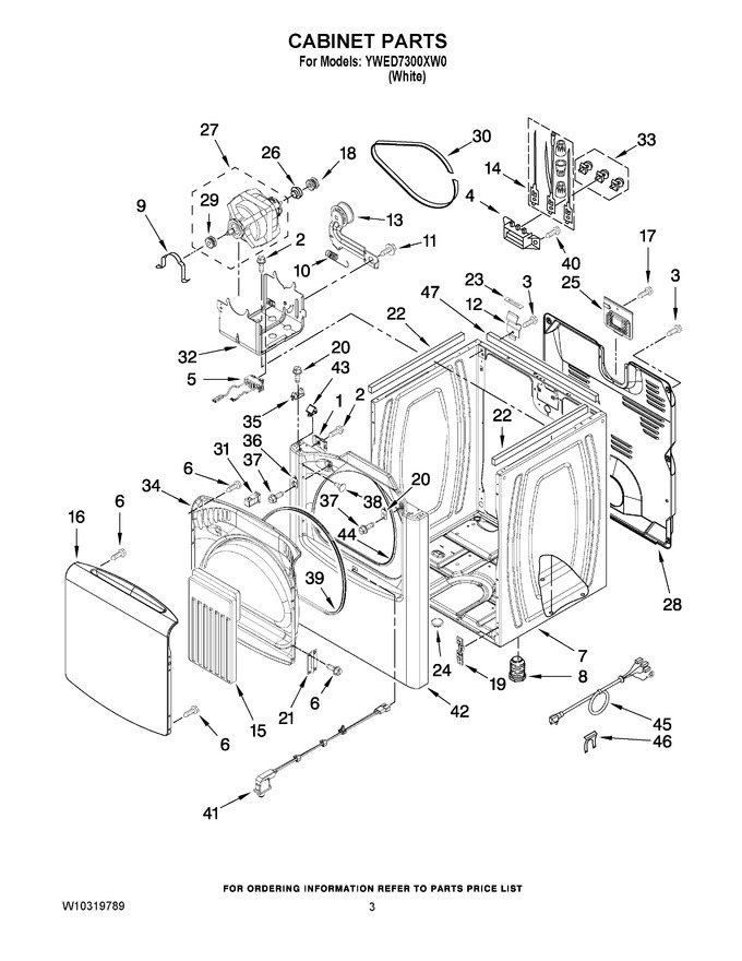Diagram for YWED7300XW0
