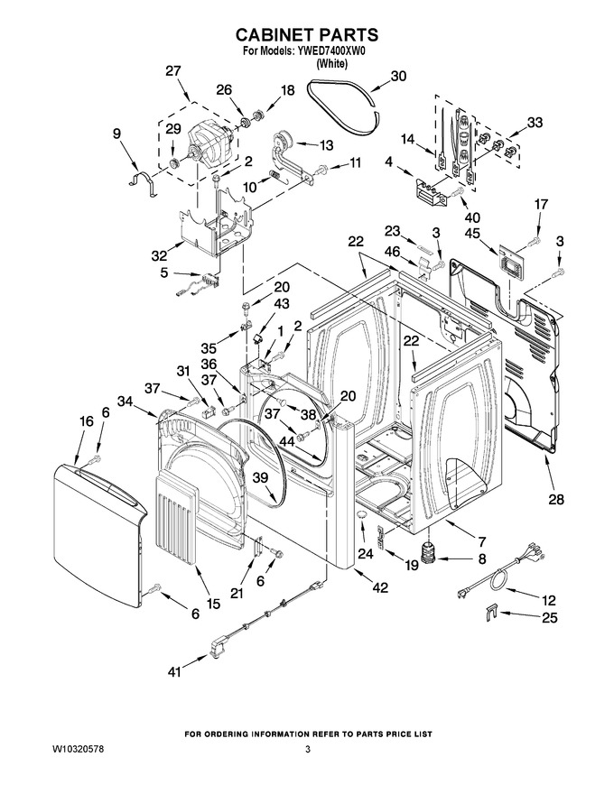 Diagram for YWED7400XW0