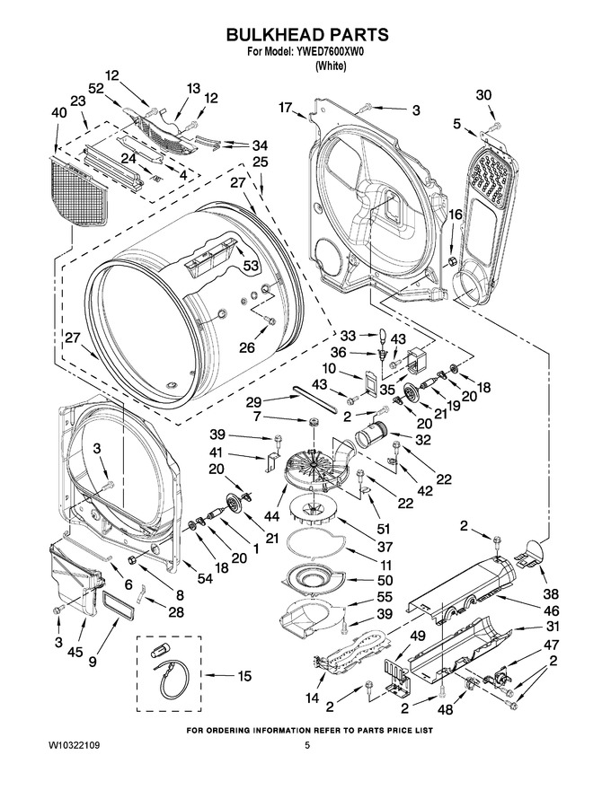 Diagram for YWED7600XW0