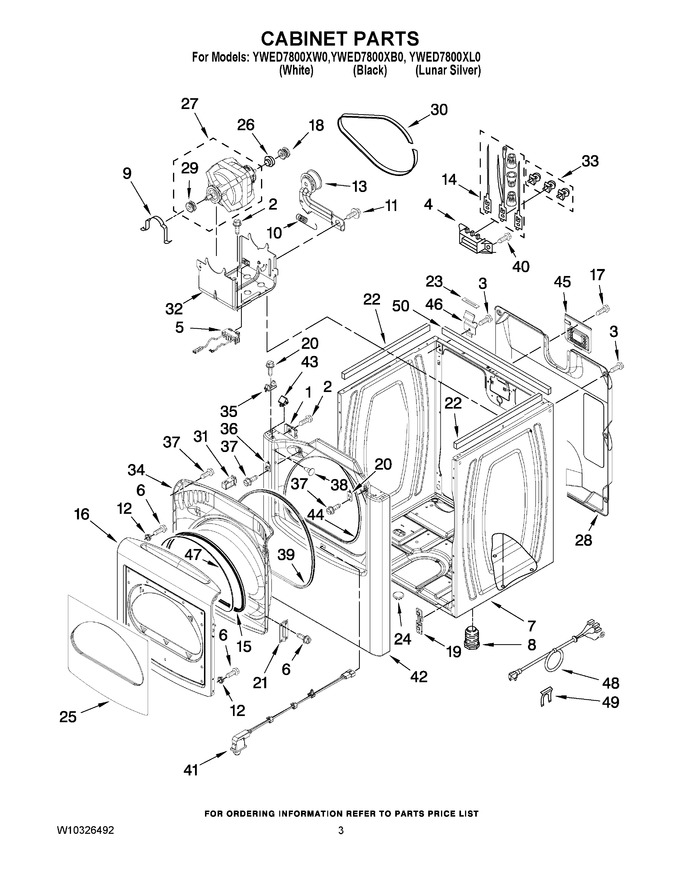 Diagram for YWED7800XL0