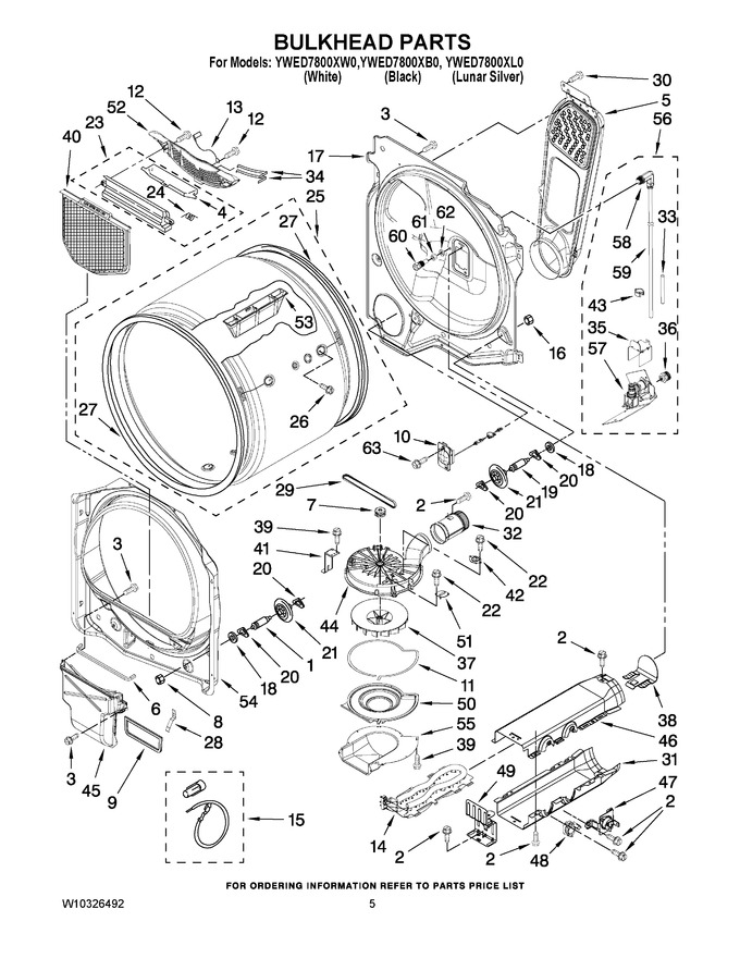 Diagram for YWED7800XW0