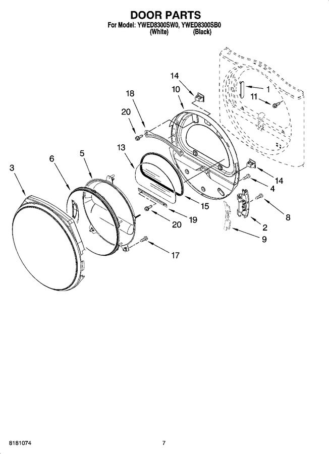 Diagram for YWED8300SW0