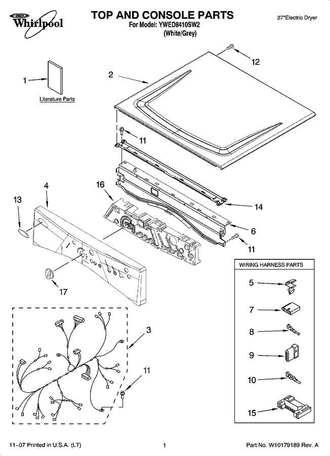 Diagram for YWED8410SW2