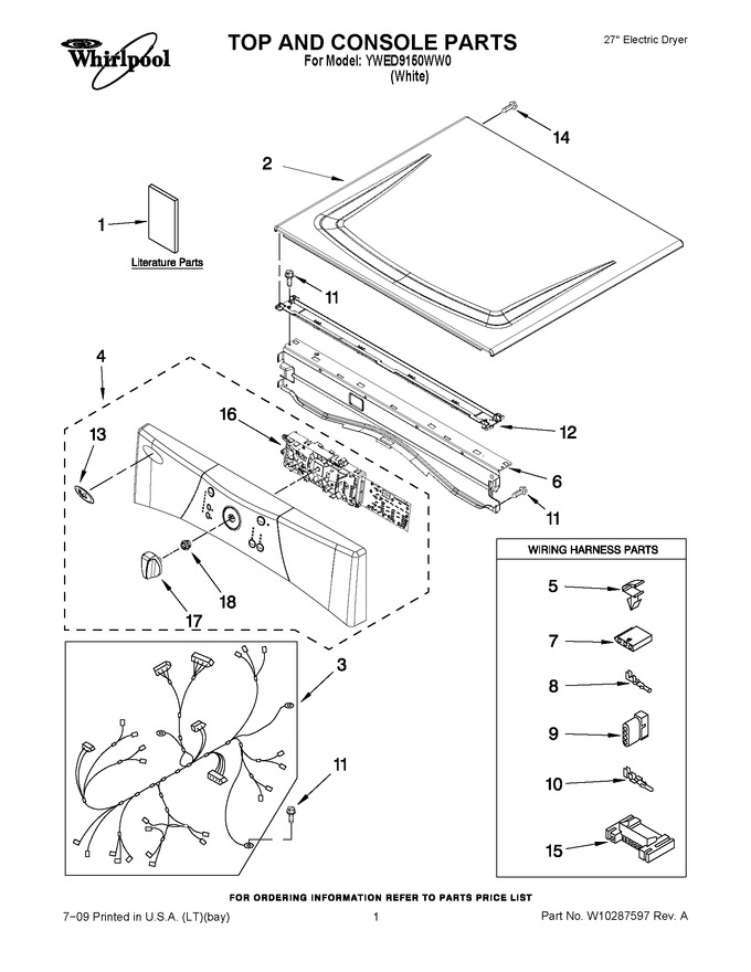 Diagram for YWED9150WW0