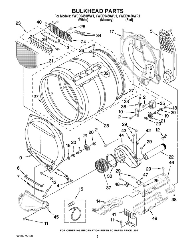 Diagram for YWED9450WW1