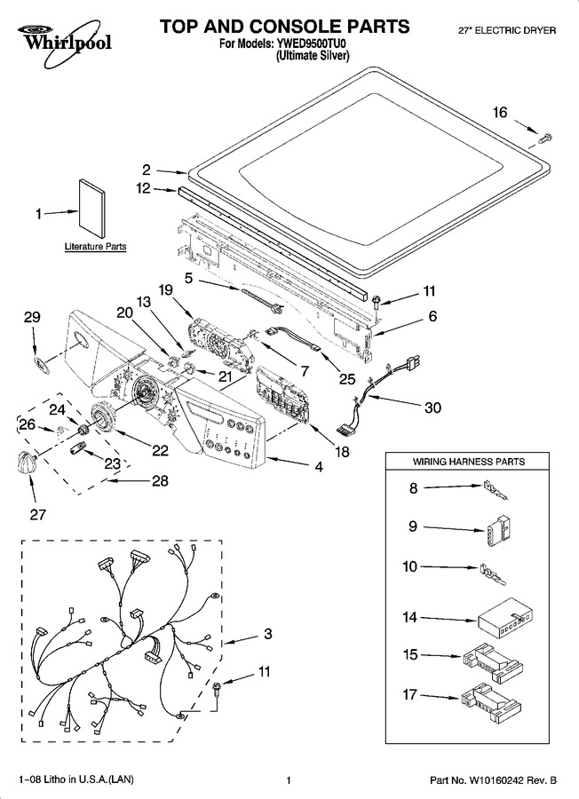 Diagram for YWED9500TU0