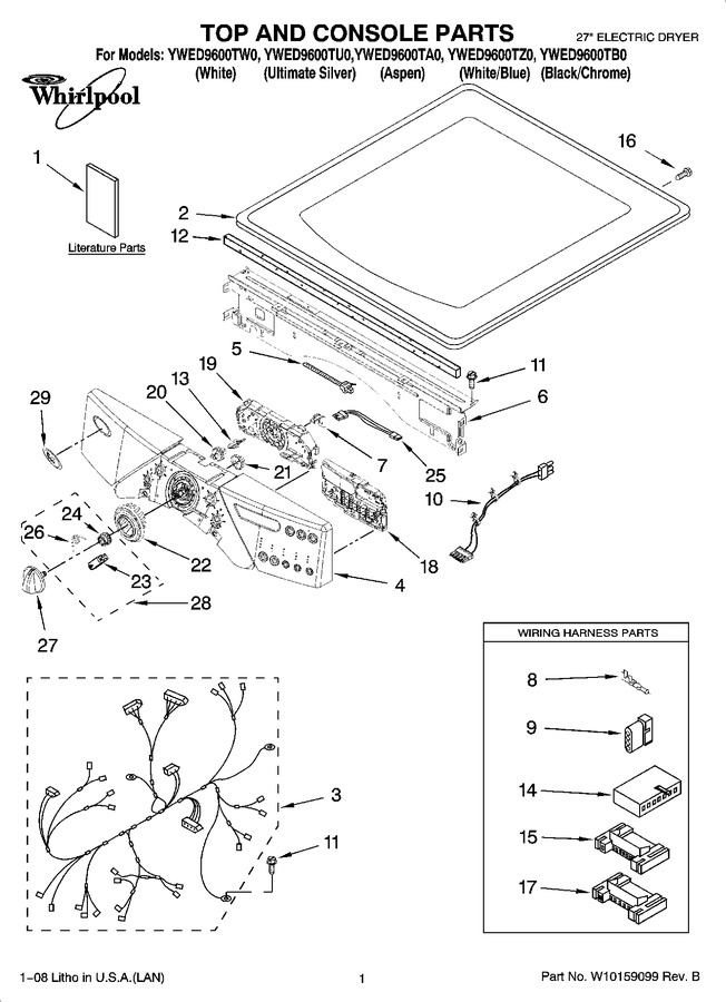 Diagram for YWED9600TU0