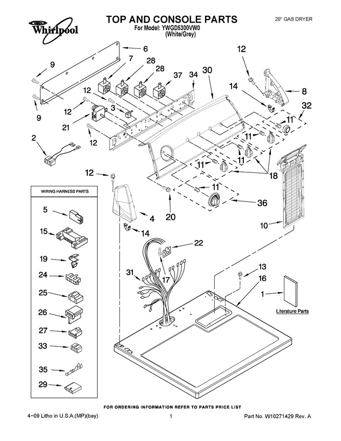 Diagram for YWGD5300VW0