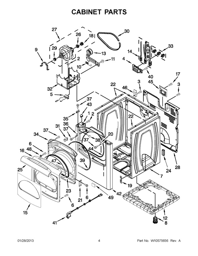 Diagram for WED8600YW2