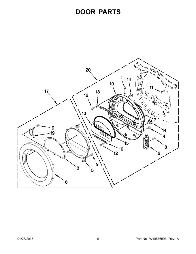 Diagram for YWED9050XW2