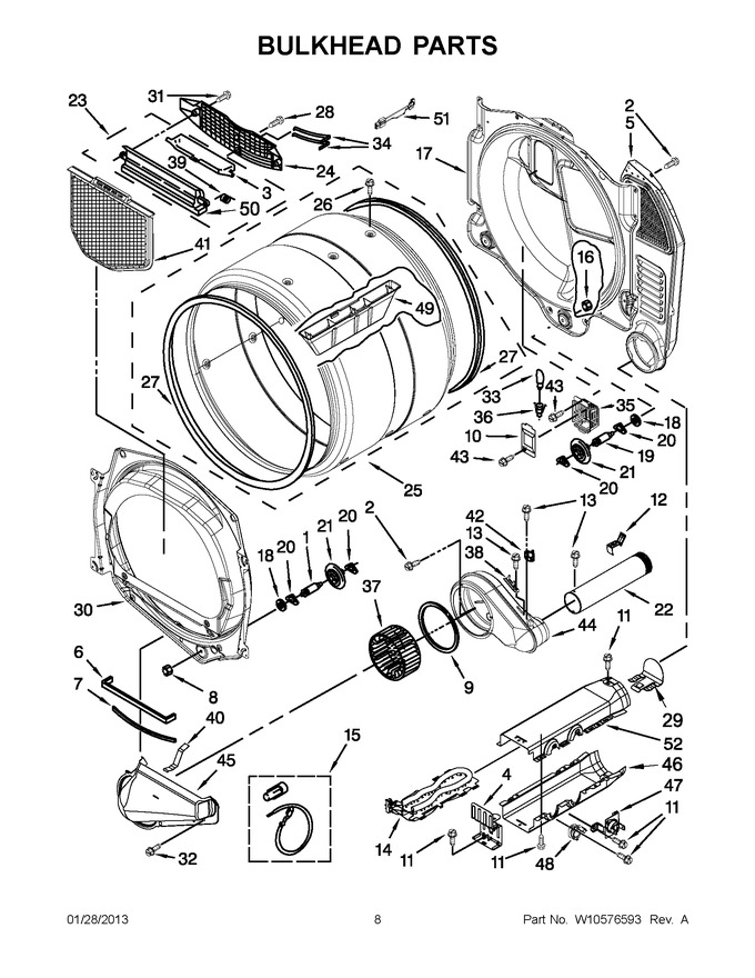 Diagram for YWED9050XW2