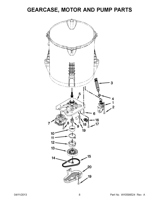 Diagram for 2DWTW5500XW1