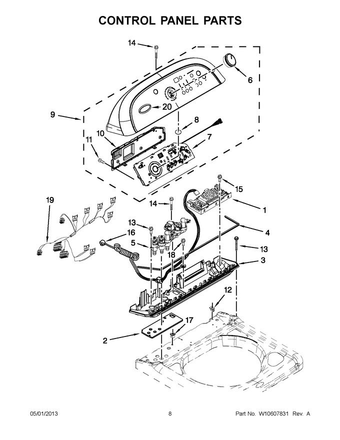 Diagram for WTW8000BW0